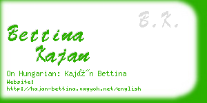 bettina kajan business card